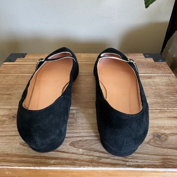 J. Crew Gwen Black Genuine Suede Pointy Toe Mary Jane Ballet Flats Size 9.5 - Picture 11 of 14